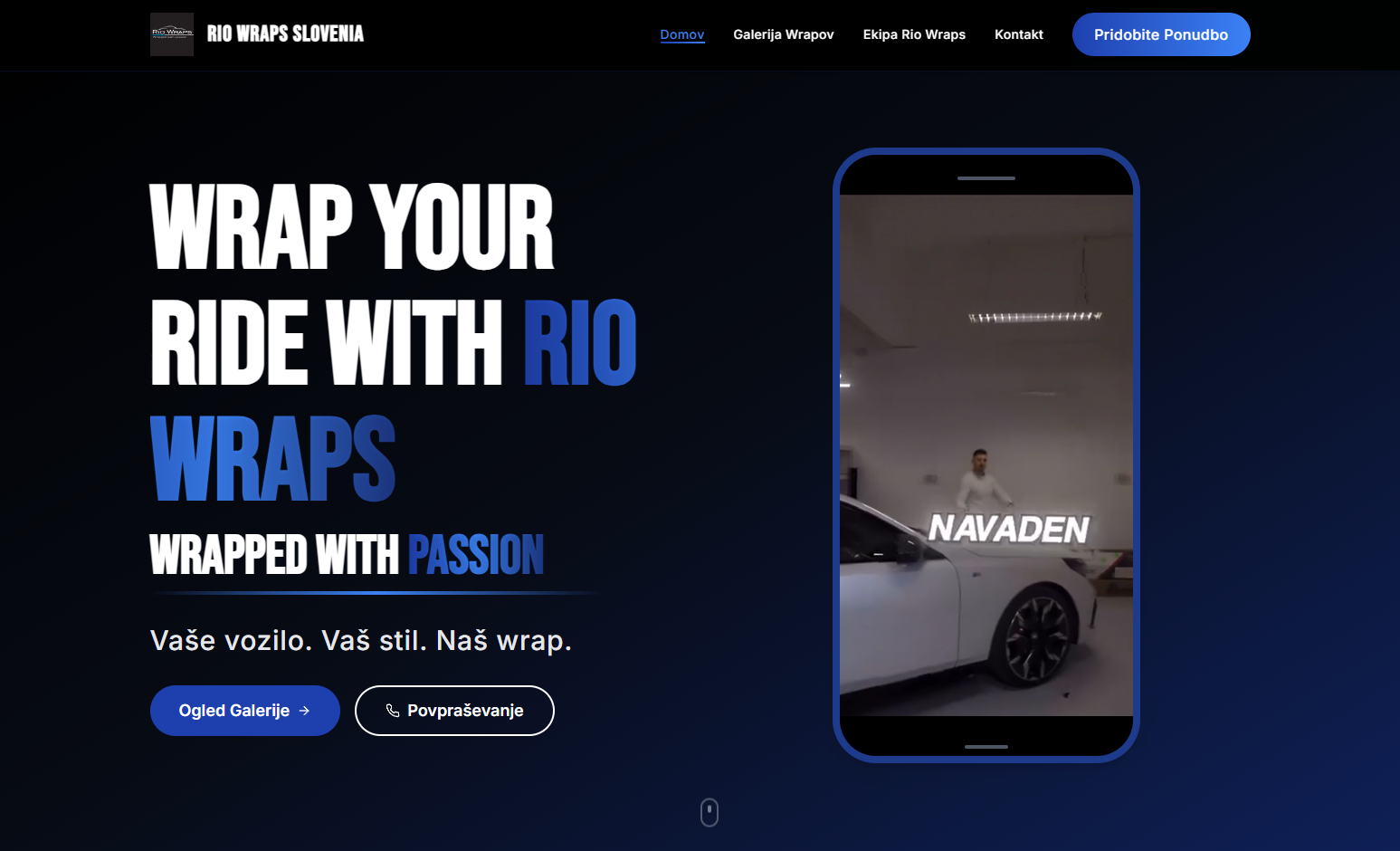 Rio Wraps Slovenia — automotive wrap brand